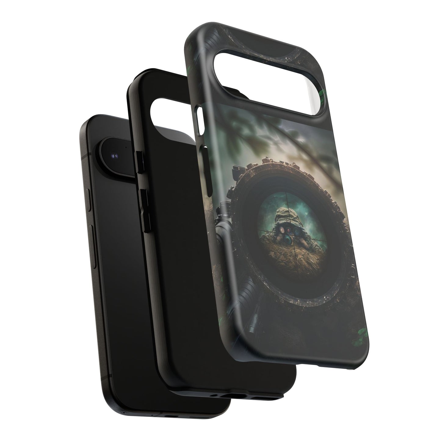 Sniper Scope Soldier Phone Case | Dual Layer Tough Cover  For iPhone