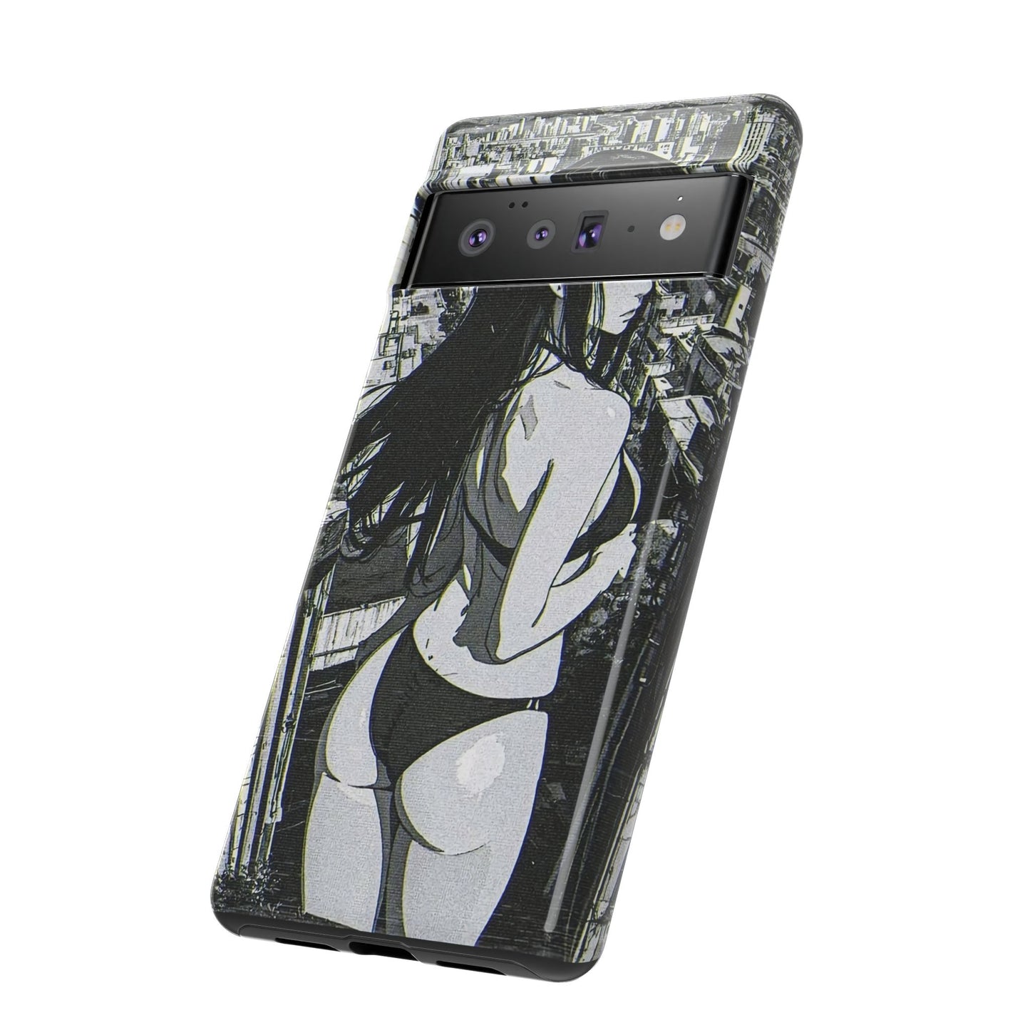 Tough Phone Case, Anime Manga Girl Bikini Design, iPhone, Galaxy, Google Pixel, Hentai Ecchi Art