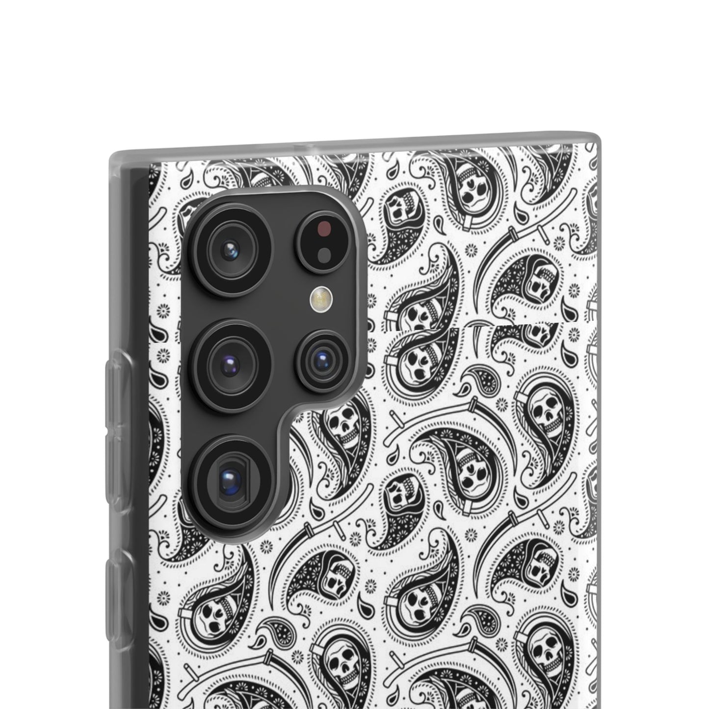 Skull Paisley Pattern Phone Case TPU Soft Flexi Case for iPhones