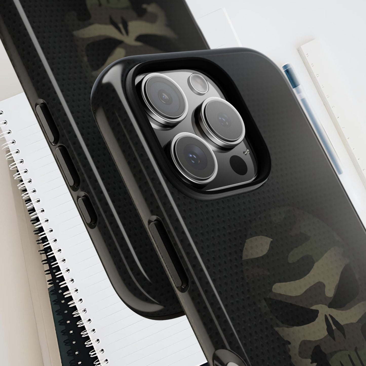 Camo Green Tough Case For iPhone, Samsung Galaxy, Jake Skull Punisher Graphic