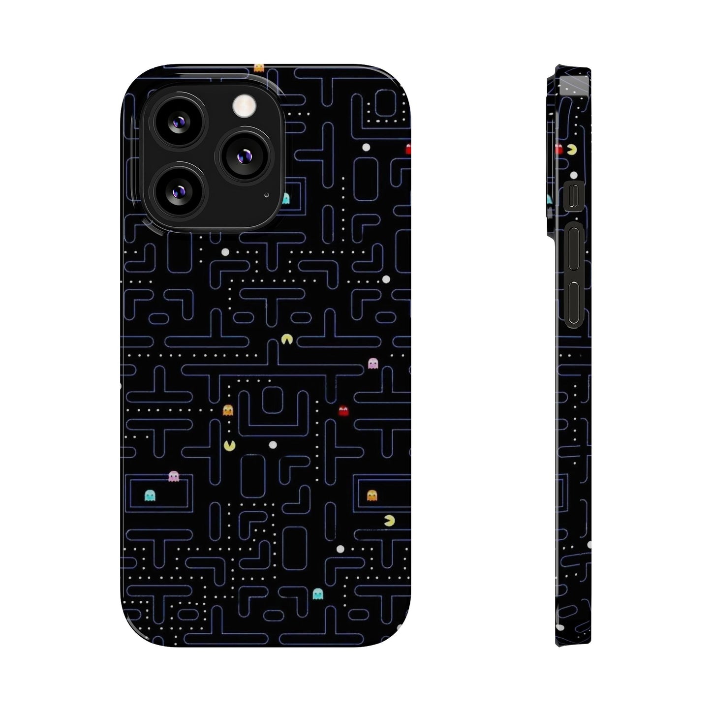 iPhone Slim Case, Pac Man Arcade Game Board Design, Glossy Finish