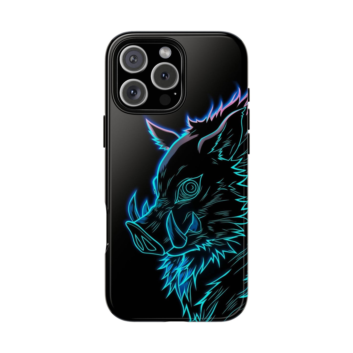 Tough Cases For iPhone, Galaxy, Anime Hashibira Beast Slayer Neon Design