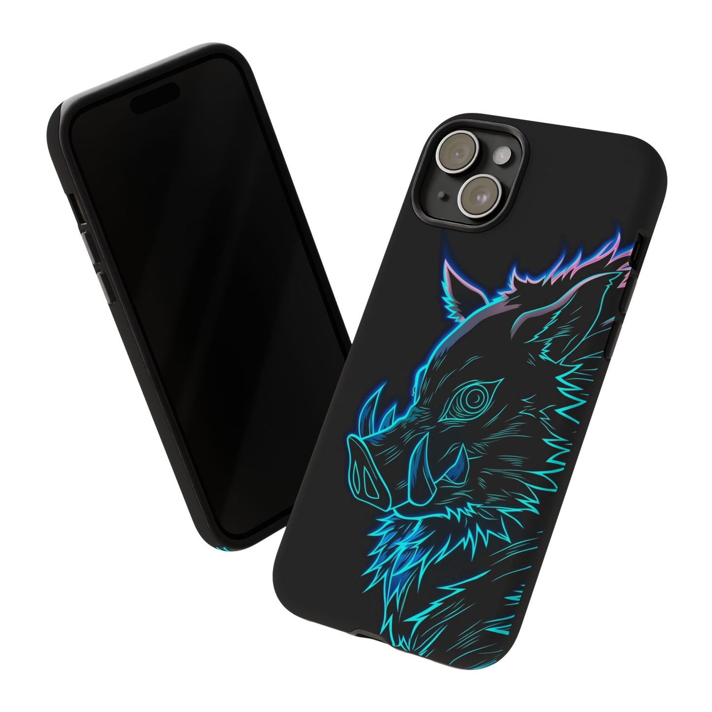 Tough Cases For iPhone, Galaxy, Anime Hashibira Beast Slayer Neon Design