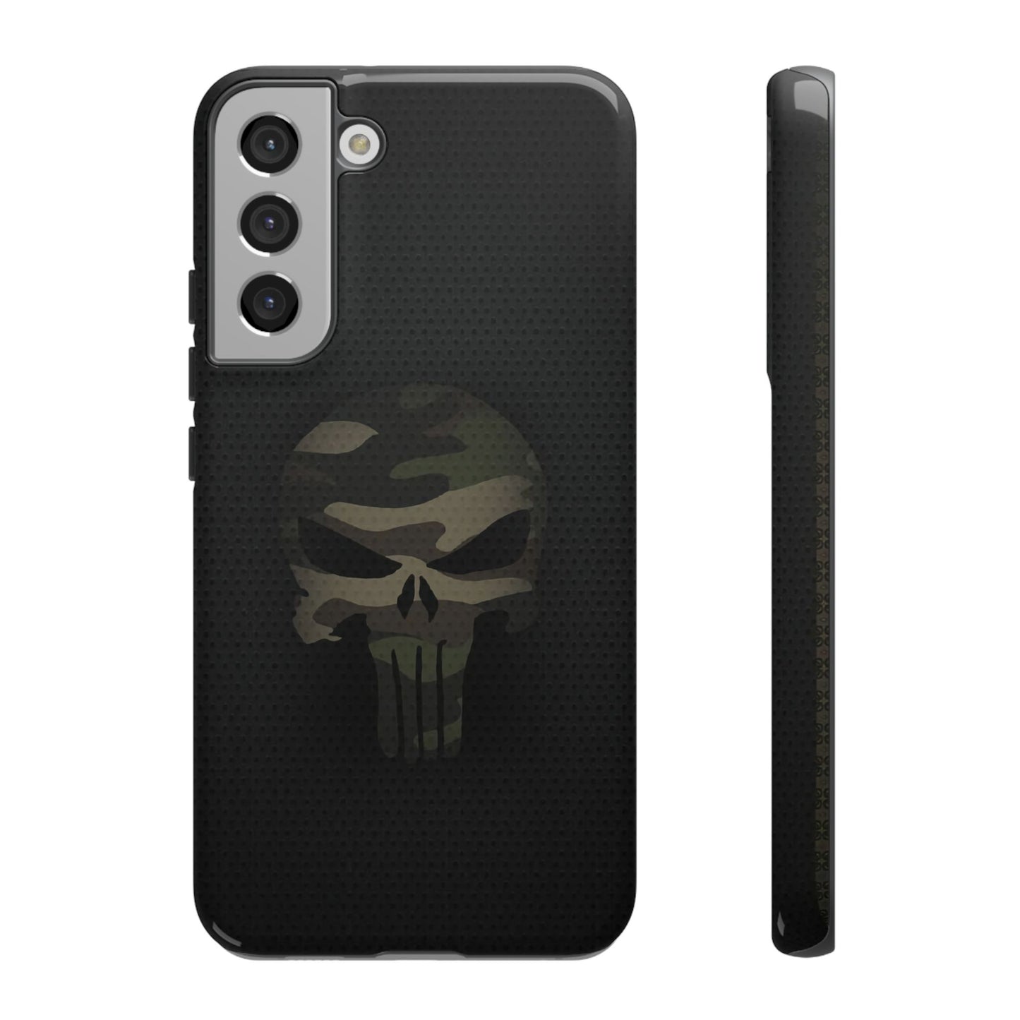 Camo Green Tough Case For iPhone, Samsung Galaxy, Jake Skull Punisher Graphic