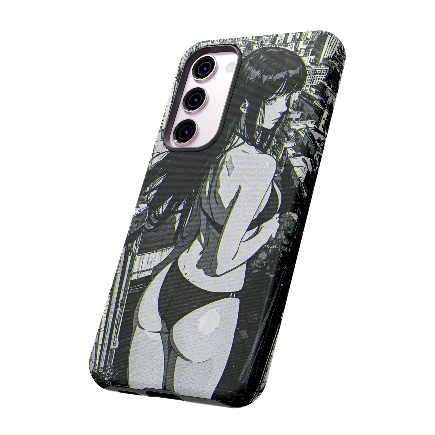 Tough Phone Case, Anime Manga Girl Bikini Design, iPhone, Galaxy, Google Pixel, Hentai Ecchi Art