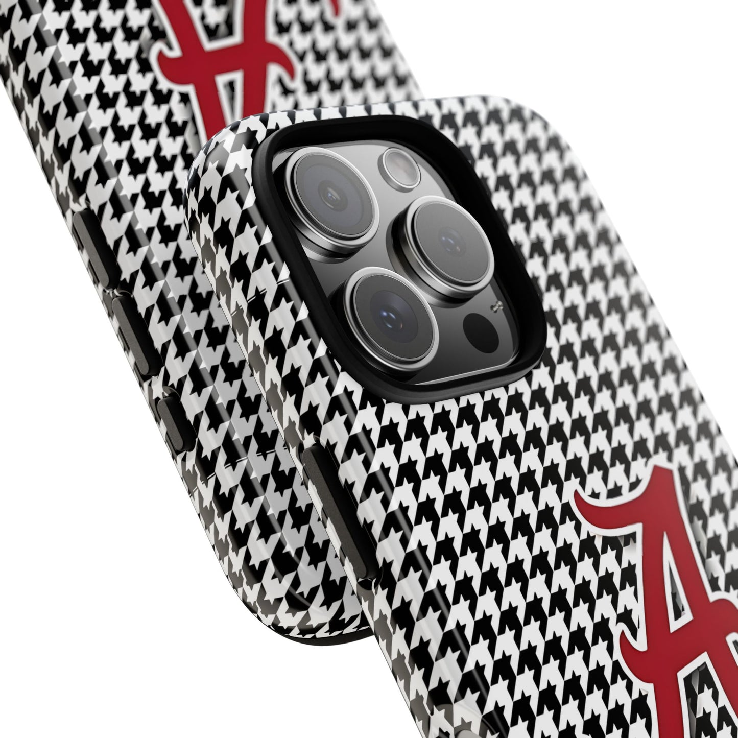 Alabama Houndstooth Phone Case, Tough Cases, College RTR Fan Gear, Initial A