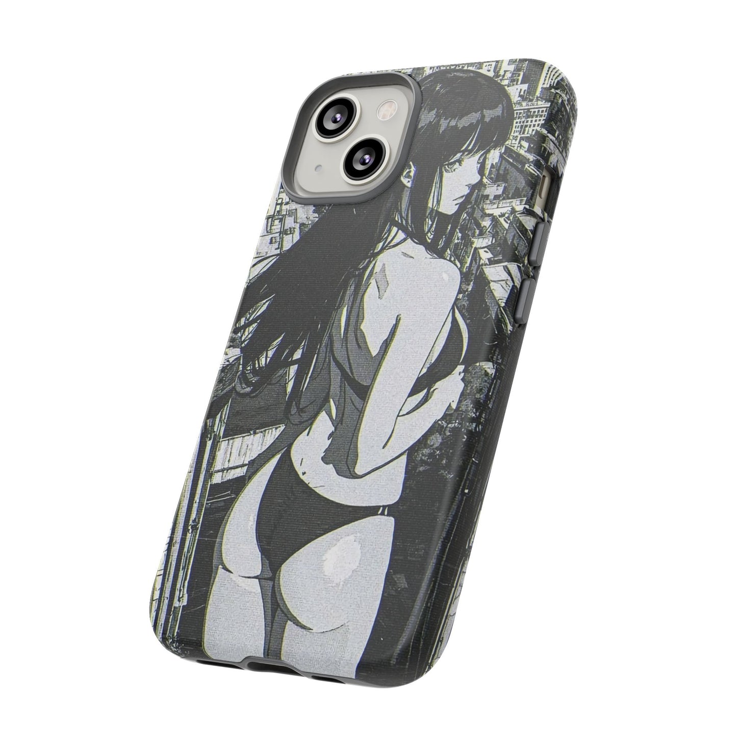 Tough Phone Case, Anime Manga Girl Bikini Design, iPhone, Galaxy, Google Pixel, Hentai Ecchi Art