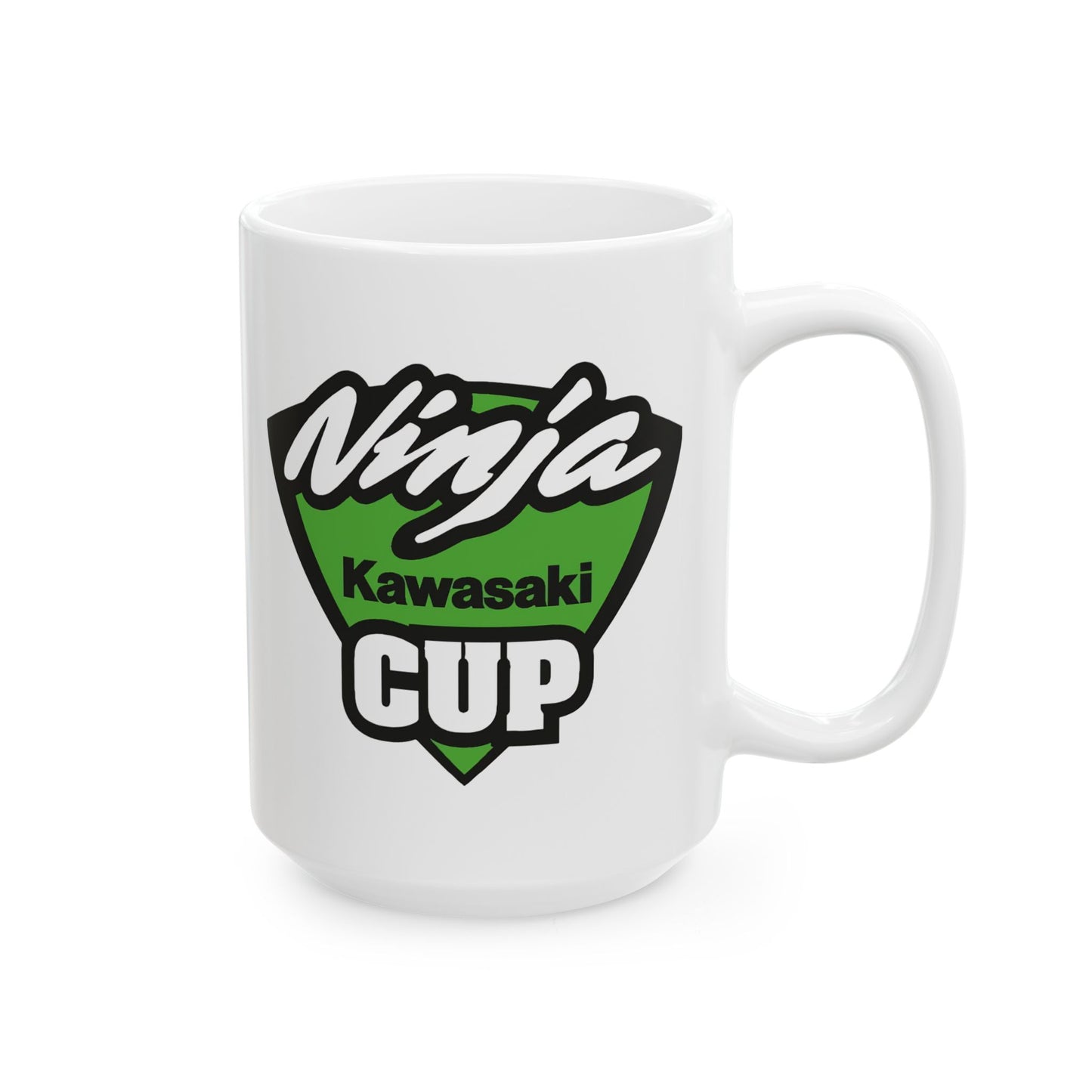 Ninja Cup Ceramic Coffee Mug, Unique Gift for Racing Lovers, Kawasaki
