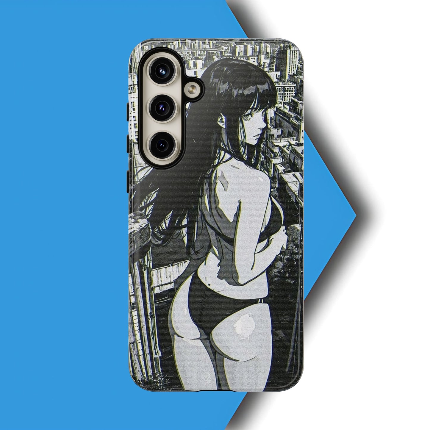 Tough Phone Case, Anime Manga Girl Bikini Design, iPhone, Galaxy, Google Pixel, Hentai Ecchi Art