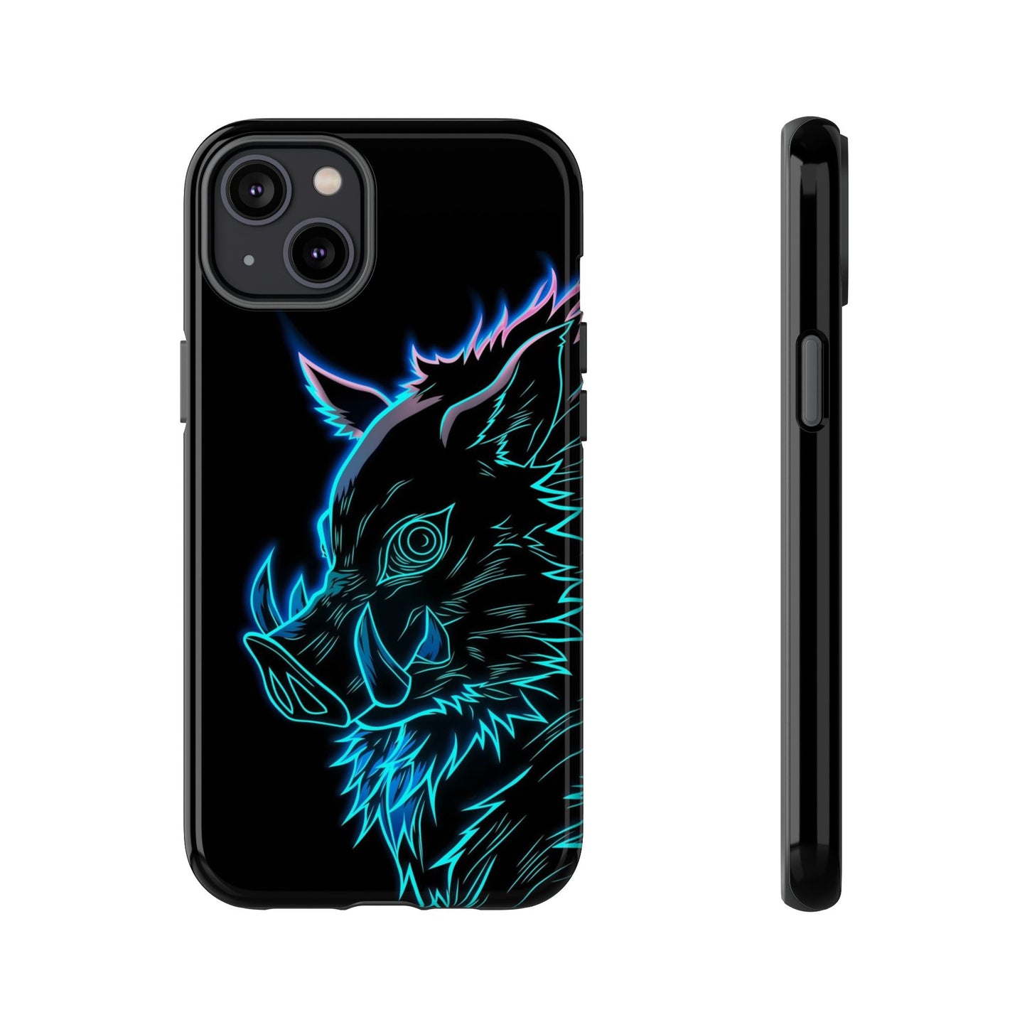 Tough Cases For iPhone, Galaxy, Anime Hashibira Beast Slayer Neon Design