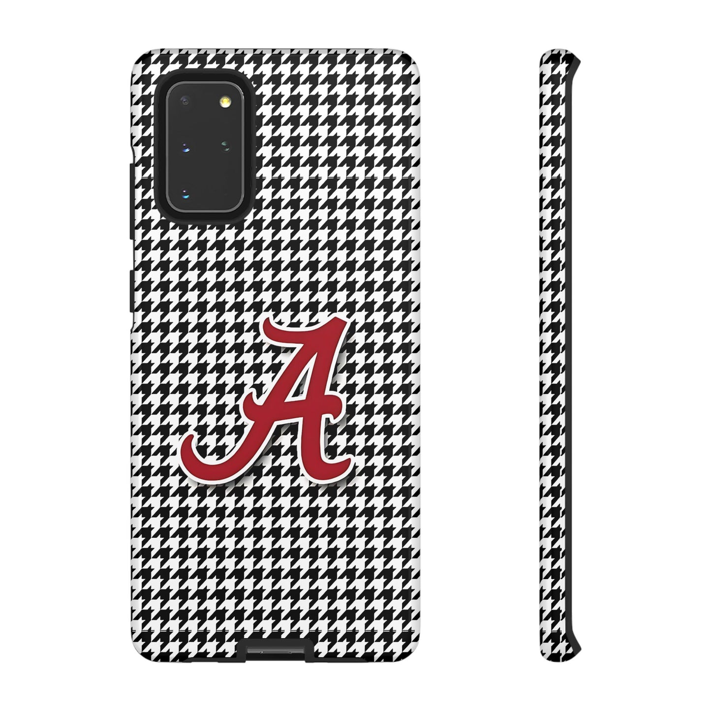 Alabama Houndstooth Phone Case, Tough Cases, College RTR Fan Gear, Initial A
