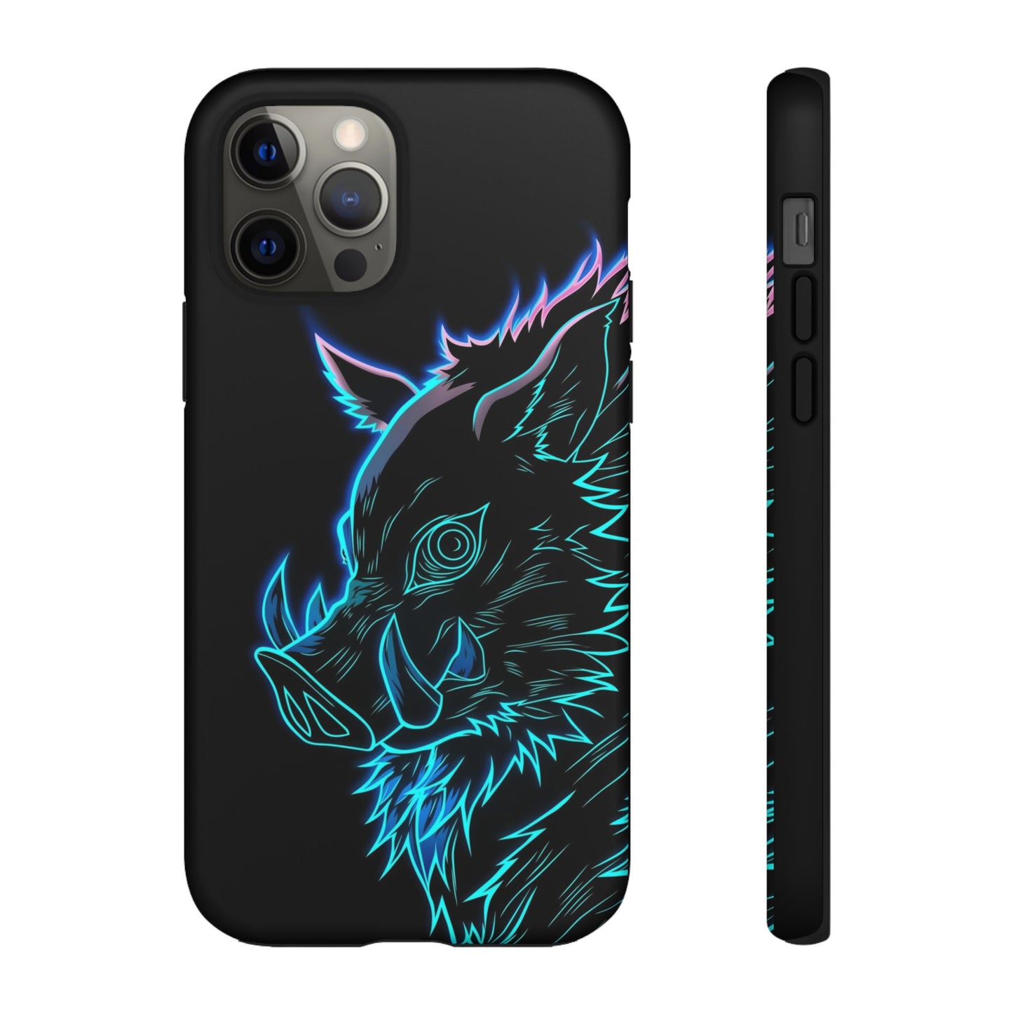 Tough Cases For iPhone, Galaxy, Anime Hashibira Beast Slayer Neon Design