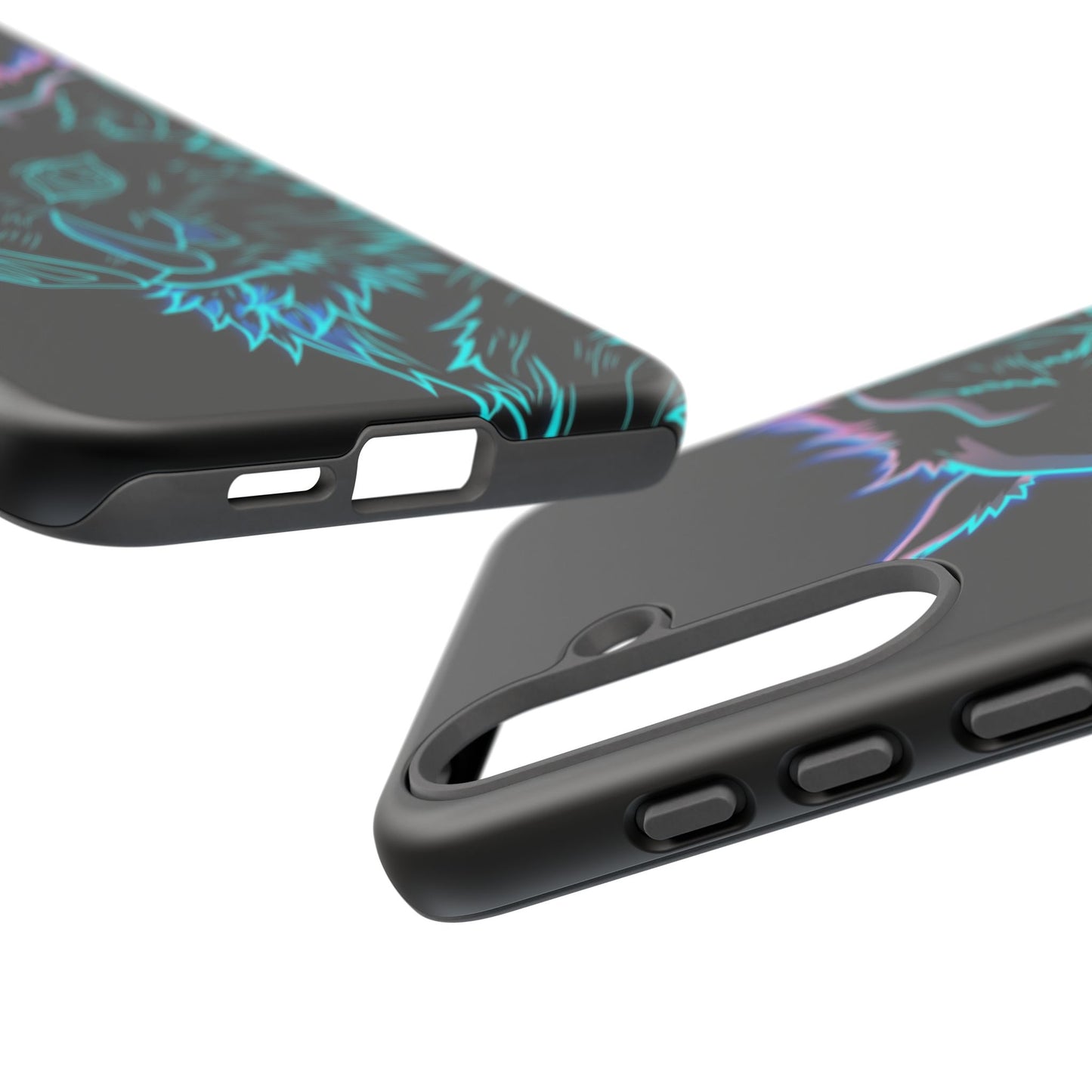 Tough Cases For iPhone, Galaxy, Anime Hashibira Beast Slayer Neon Design