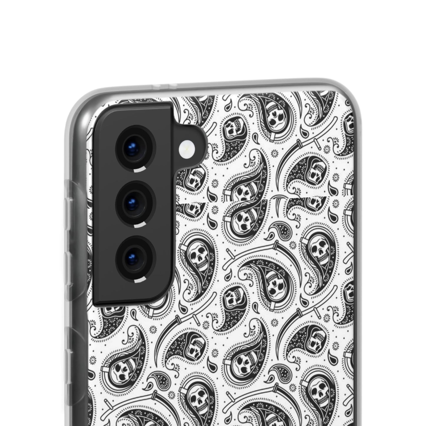 Skull Paisley Pattern Phone Case TPU Soft Flexi Case for iPhones
