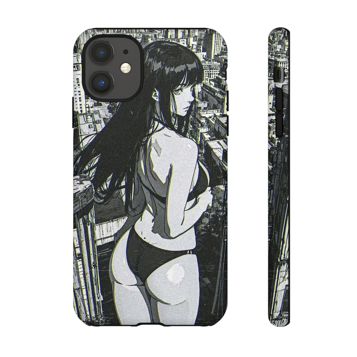 Tough Phone Case, Anime Manga Girl Bikini Design, iPhone, Galaxy, Google Pixel, Hentai Ecchi Art