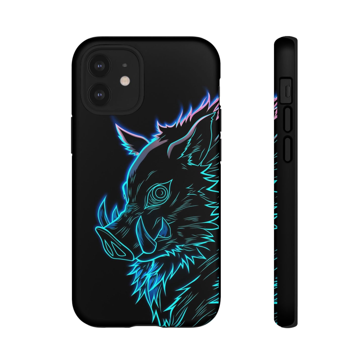 Tough Cases For iPhone, Galaxy, Anime Hashibira Beast Slayer Neon Design