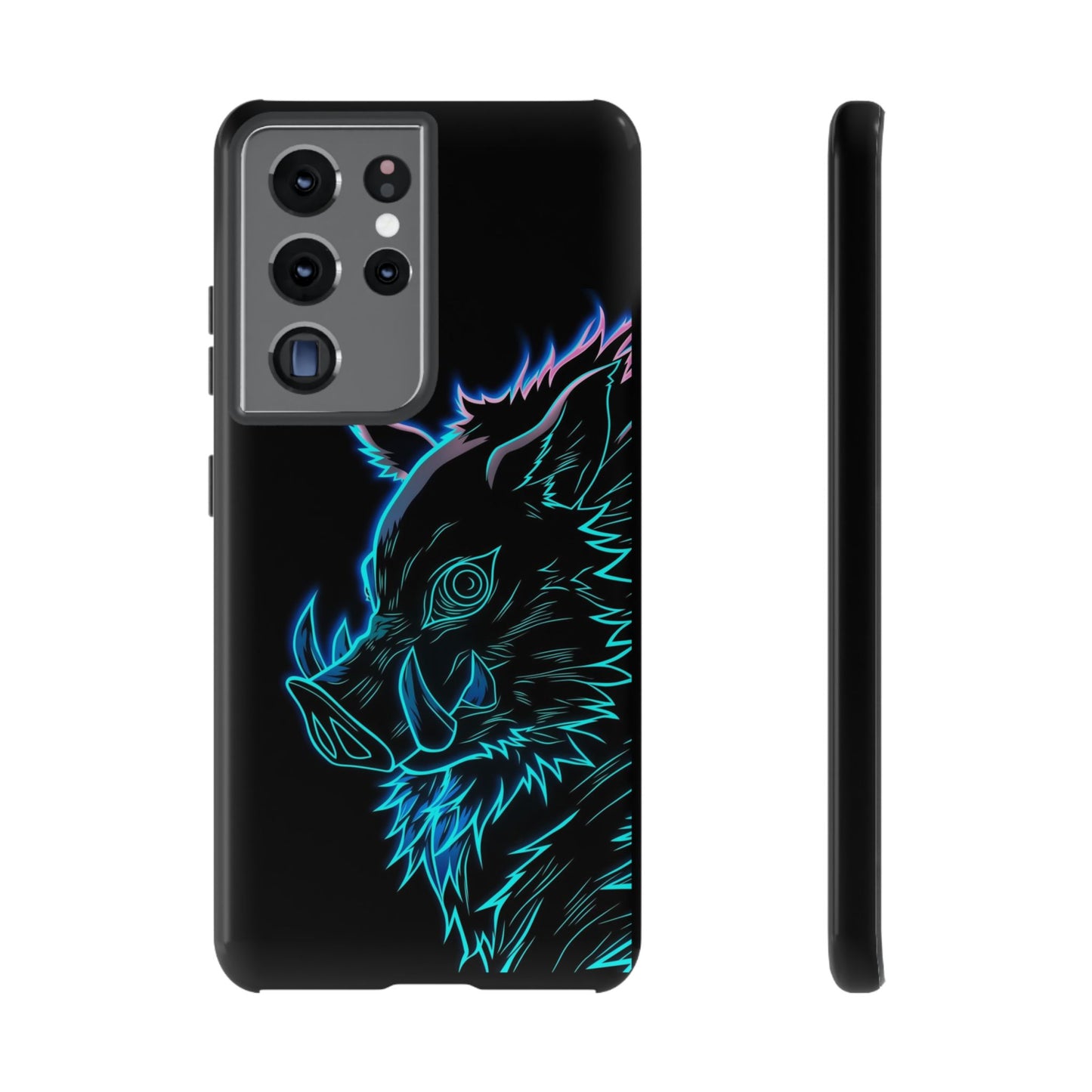 Tough Cases For iPhone, Galaxy, Anime Hashibira Beast Slayer Neon Design