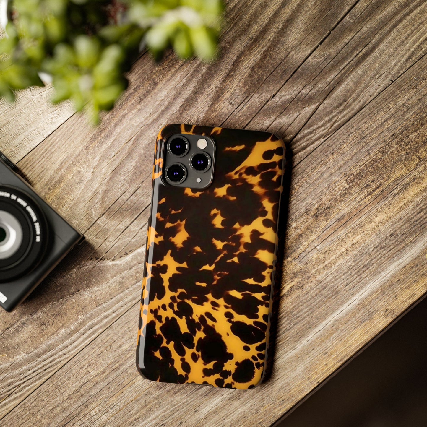 Two Tone Tortoiseshell iPhone Ultra Slim Cases, Glossy Finish