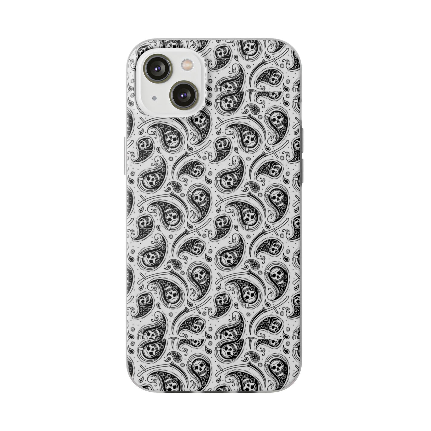 Skull Paisley Pattern Phone Case TPU Soft Flexi Case for iPhones
