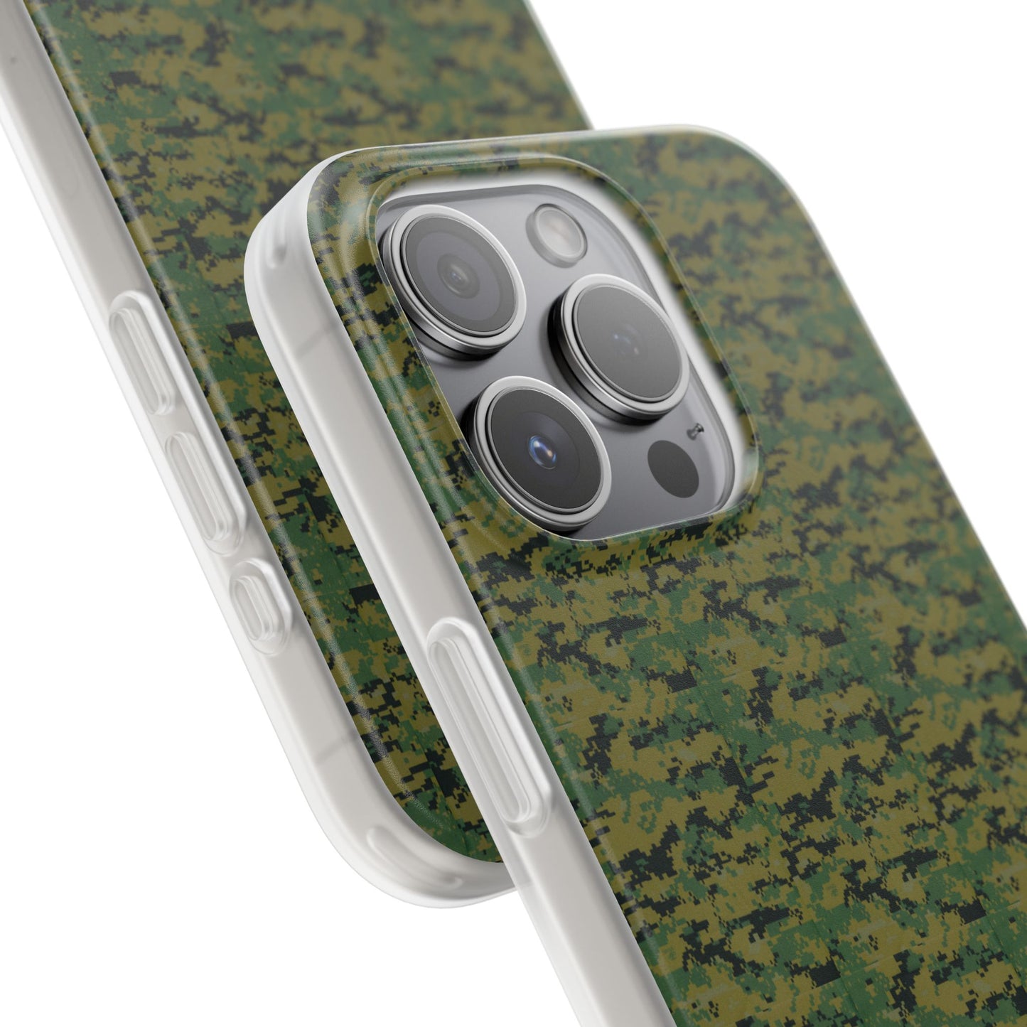 Marapat Pixelated Camo Flexible Phone Cases For iPhone and Samsung Galaxy