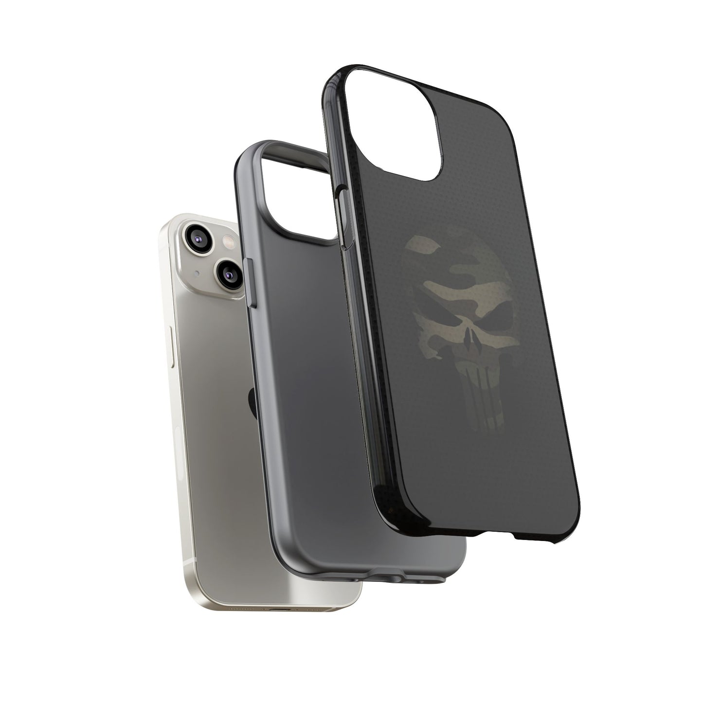 Camo Green Tough Case For iPhone, Samsung Galaxy, Pixel, Punisher Graphic