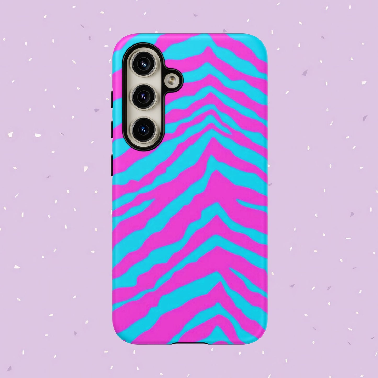 Animal Print Hot Pink And Teal Tough Case for iPhone, Galaxy and Google Pixel