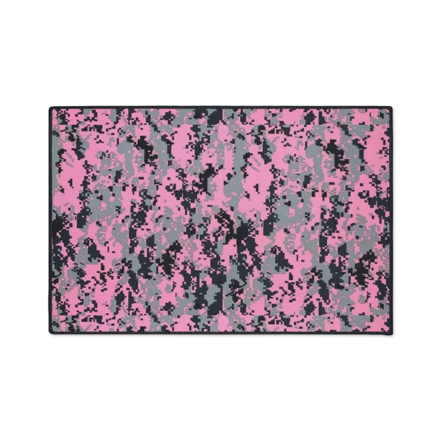 Pink and Gray Camo Stylish Heavy Duty Floor Mat - Durable Entrance, Kitchen, Gym