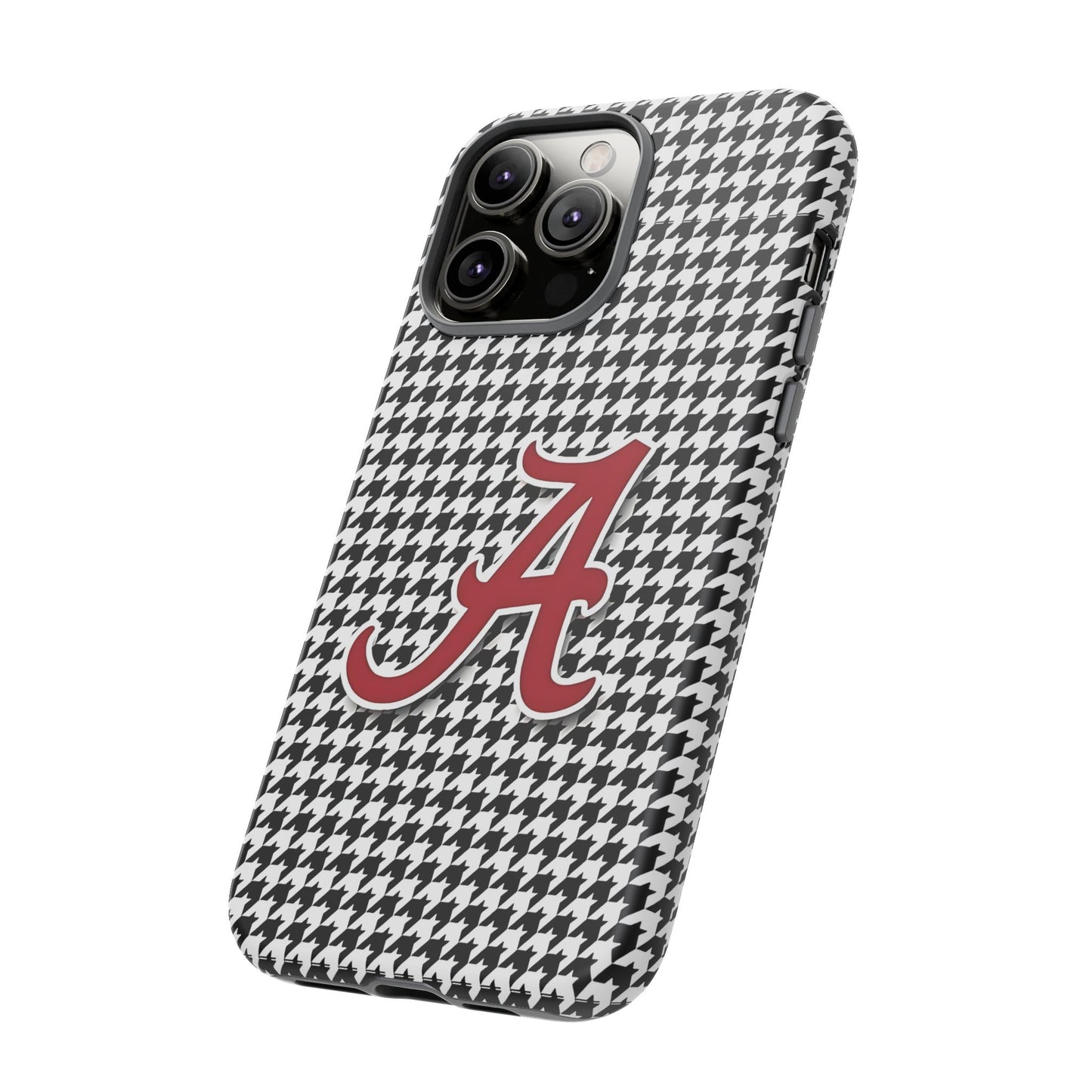 Alabama Houndstooth Phone Case, Tough Cases, College RTR Fan Gear, Initial A