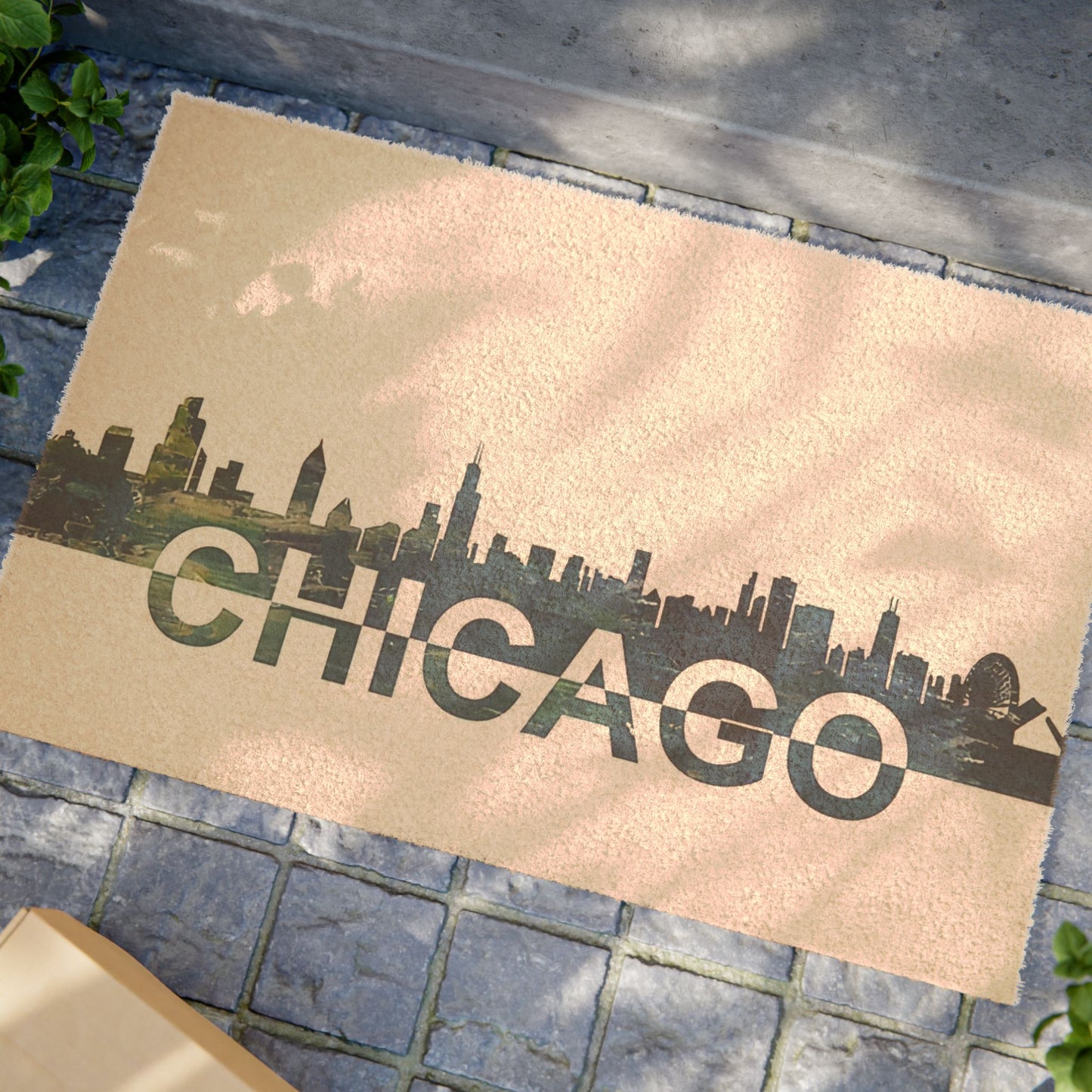 Chicago Skyline Doormat - Urban Home Decor, Welcome Mat, Housewarming Gift,