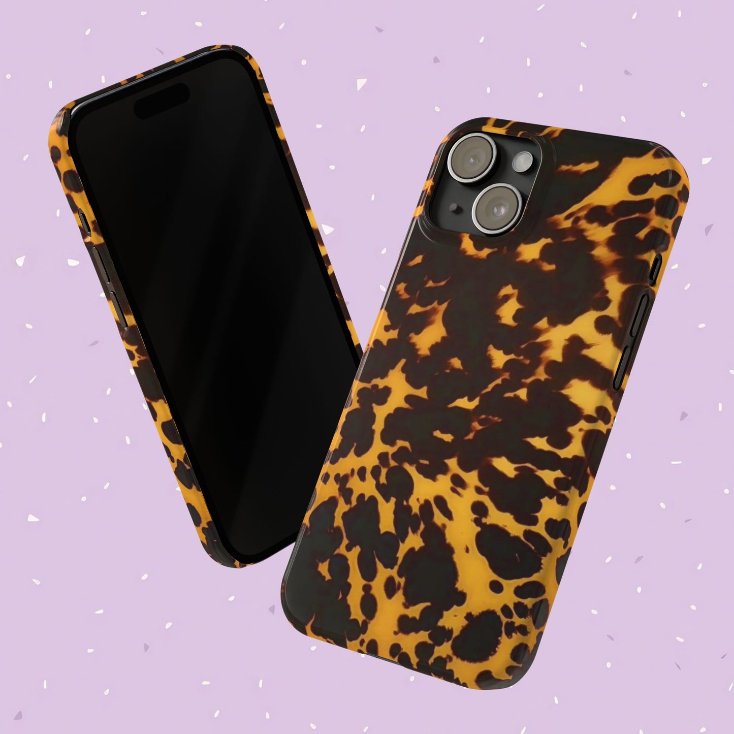 Two Tone Tortoiseshell iPhone Ultra Slim Cases, Glossy Finish