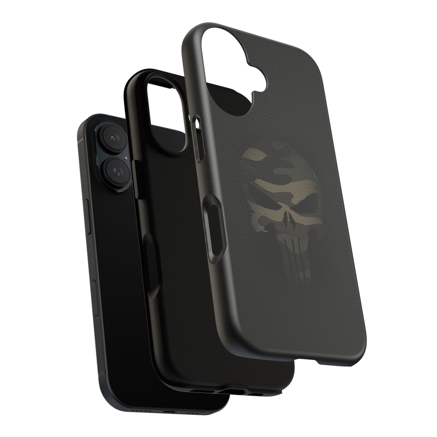 Camo Green Tough Case For iPhone, Samsung Galaxy, Jake Skull Punisher Graphic