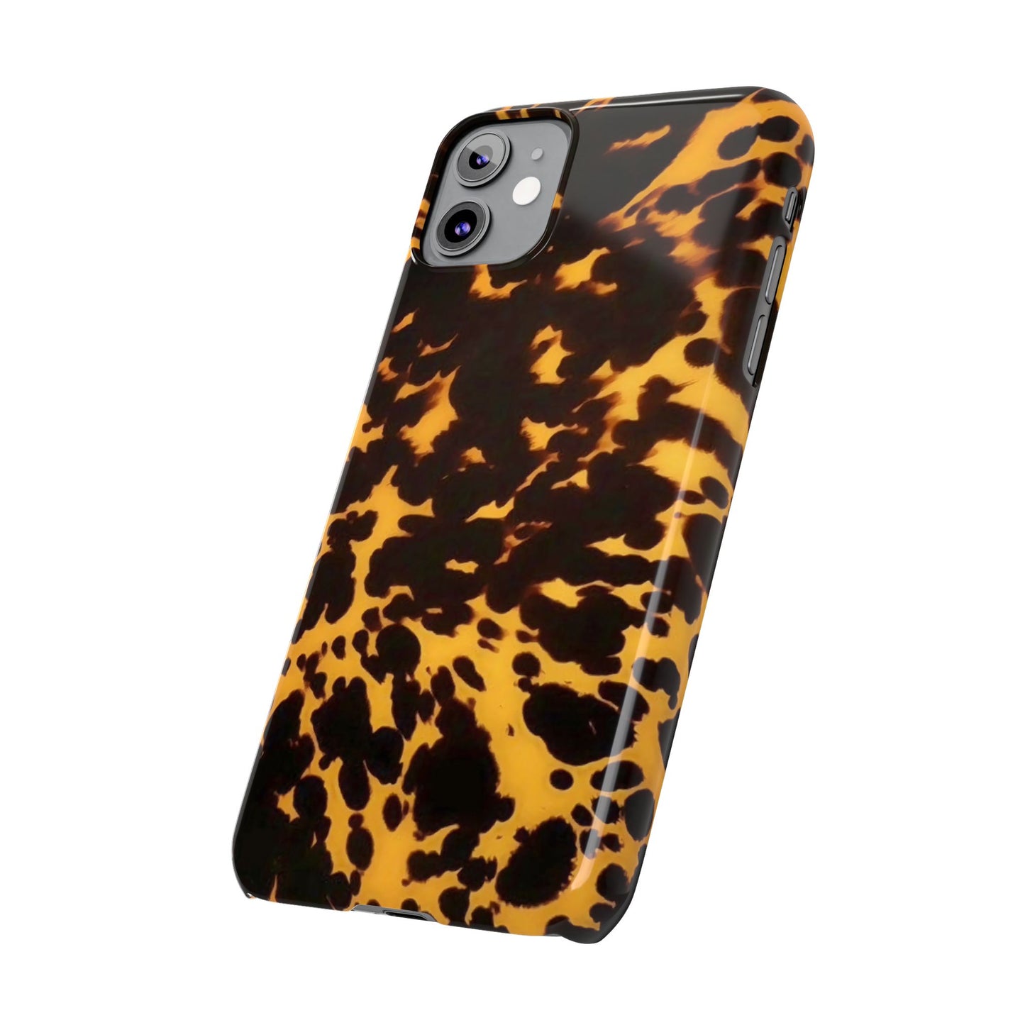 Two Tone Tortoiseshell iPhone Ultra Slim Cases, Glossy Finish