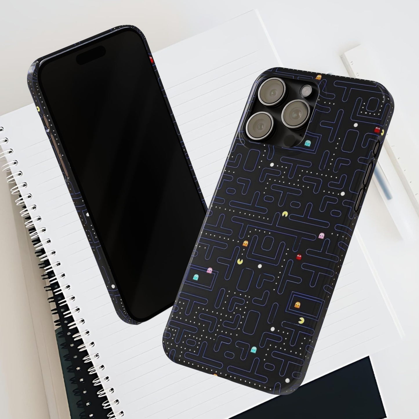 iPhone Slim Case, Pac Man Arcade Game Board Design, Glossy Finish