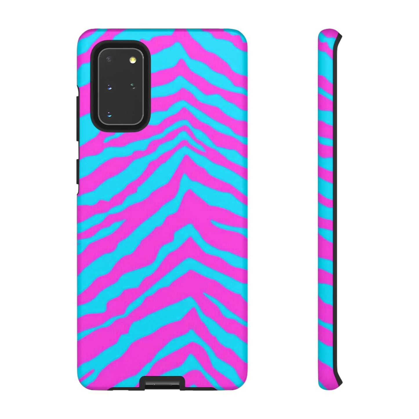 Animal Print Hot Pink And Teal Tough Case for iPhone, Galaxy and Google Pixel