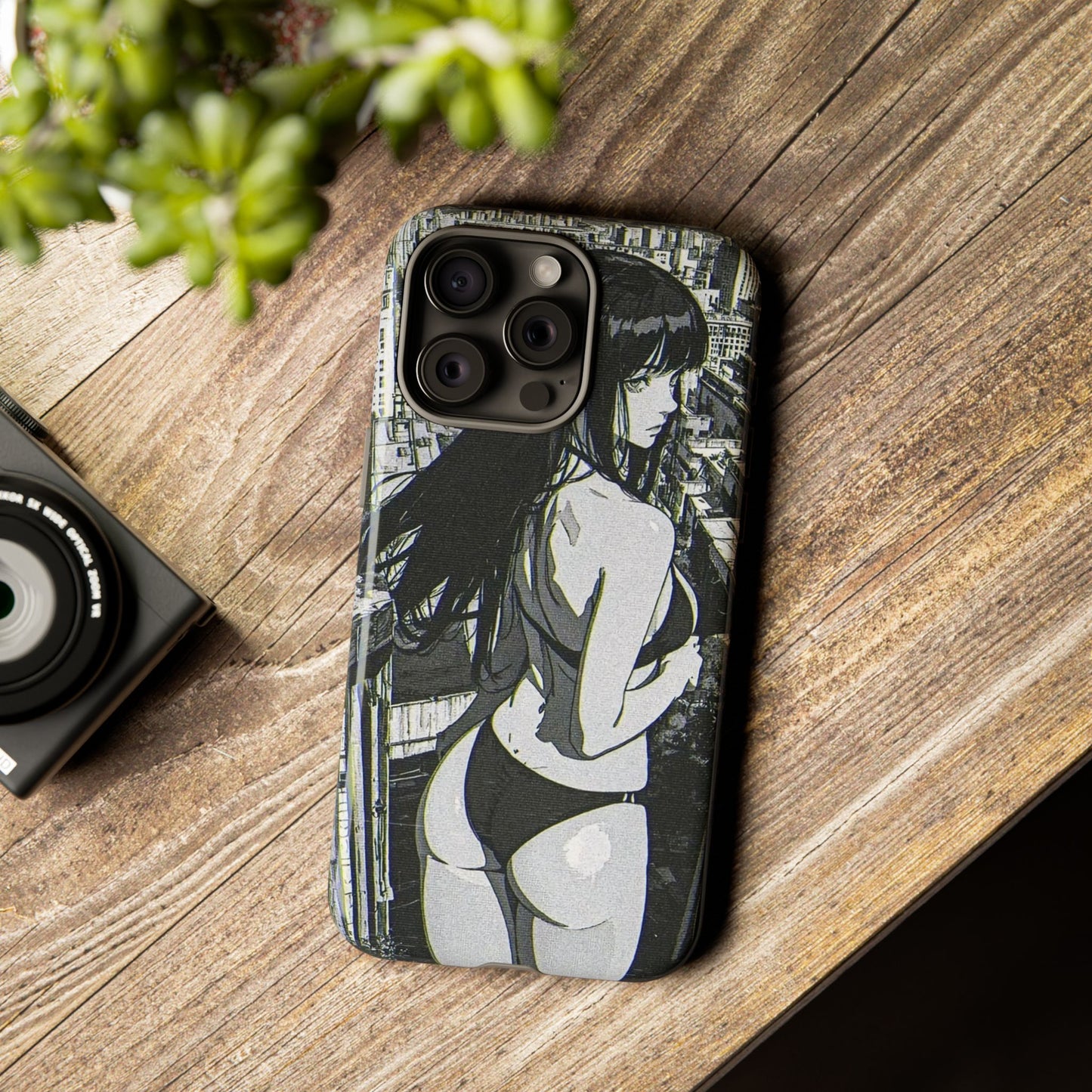 Tough Phone Case, Anime Manga Girl Bikini Design, iPhone, Galaxy, Google Pixel, Hentai Ecchi Art