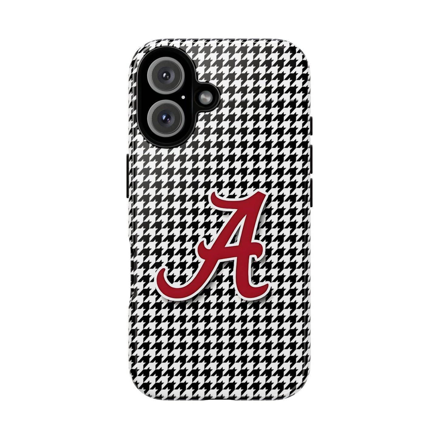 Alabama Houndstooth Phone Case, Tough Cases, College RTR Fan Gear, Initial A