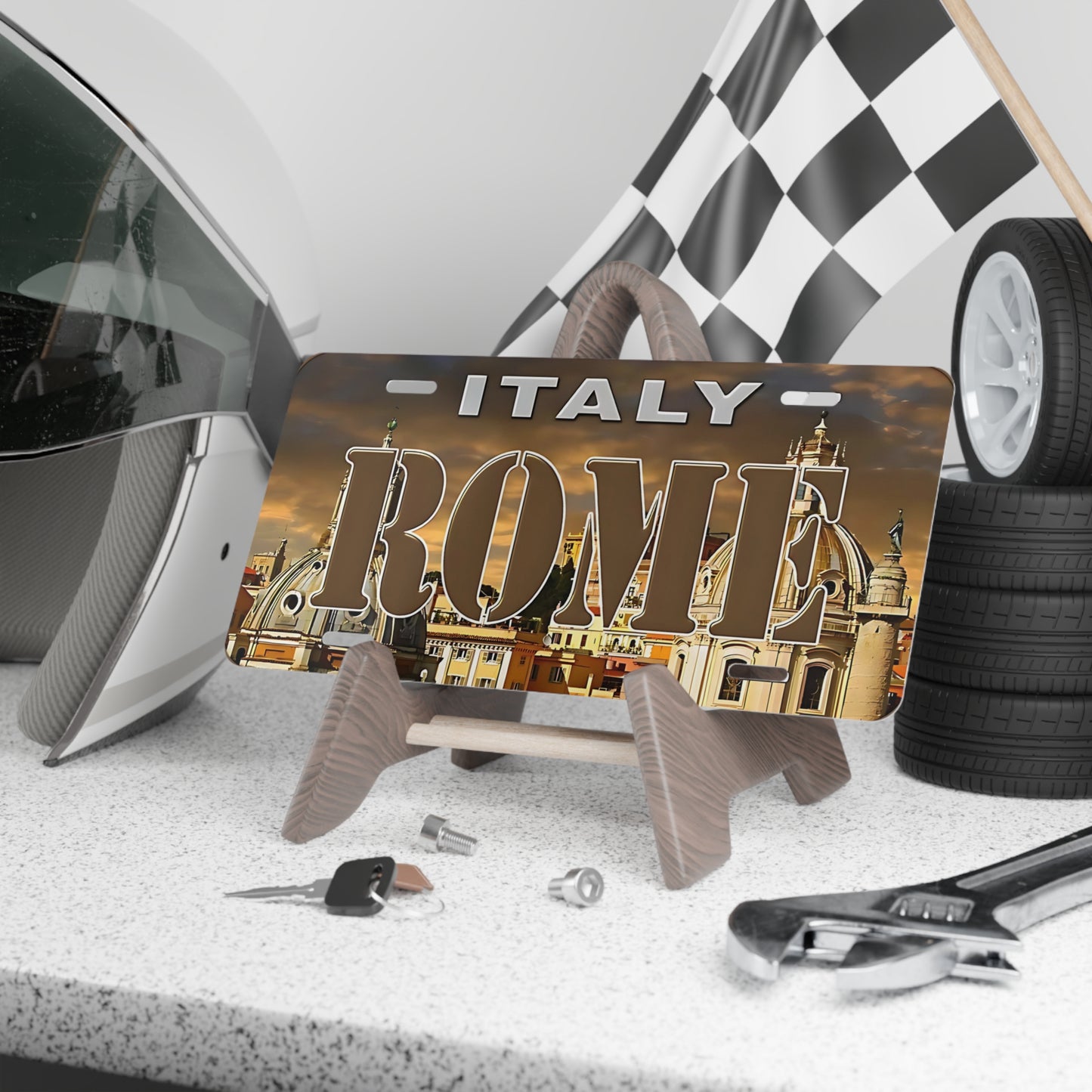 Rome Italy Novelty Front Vanity License Plate, Custom Italy Metal Wall Art