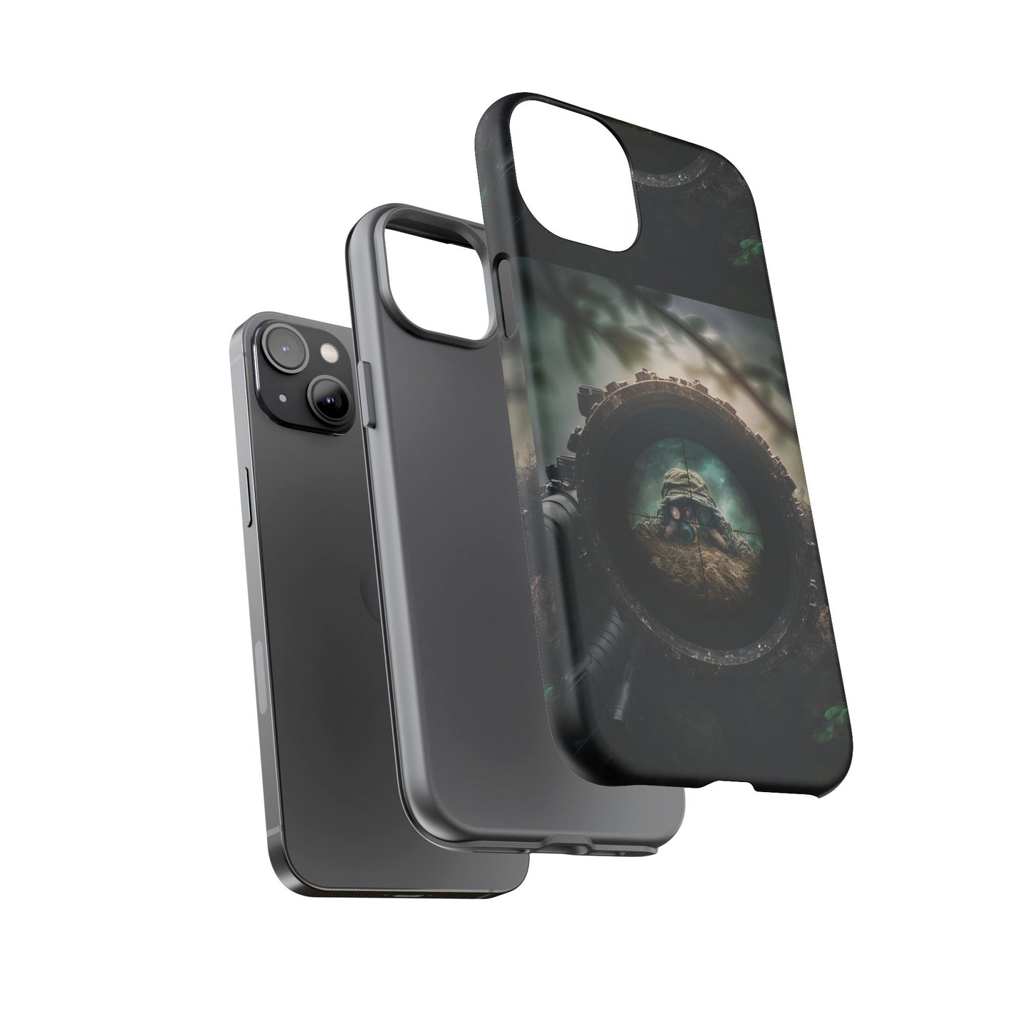 Sniper Scope Soldier Phone Case | Dual Layer Tough Cover  For iPhone