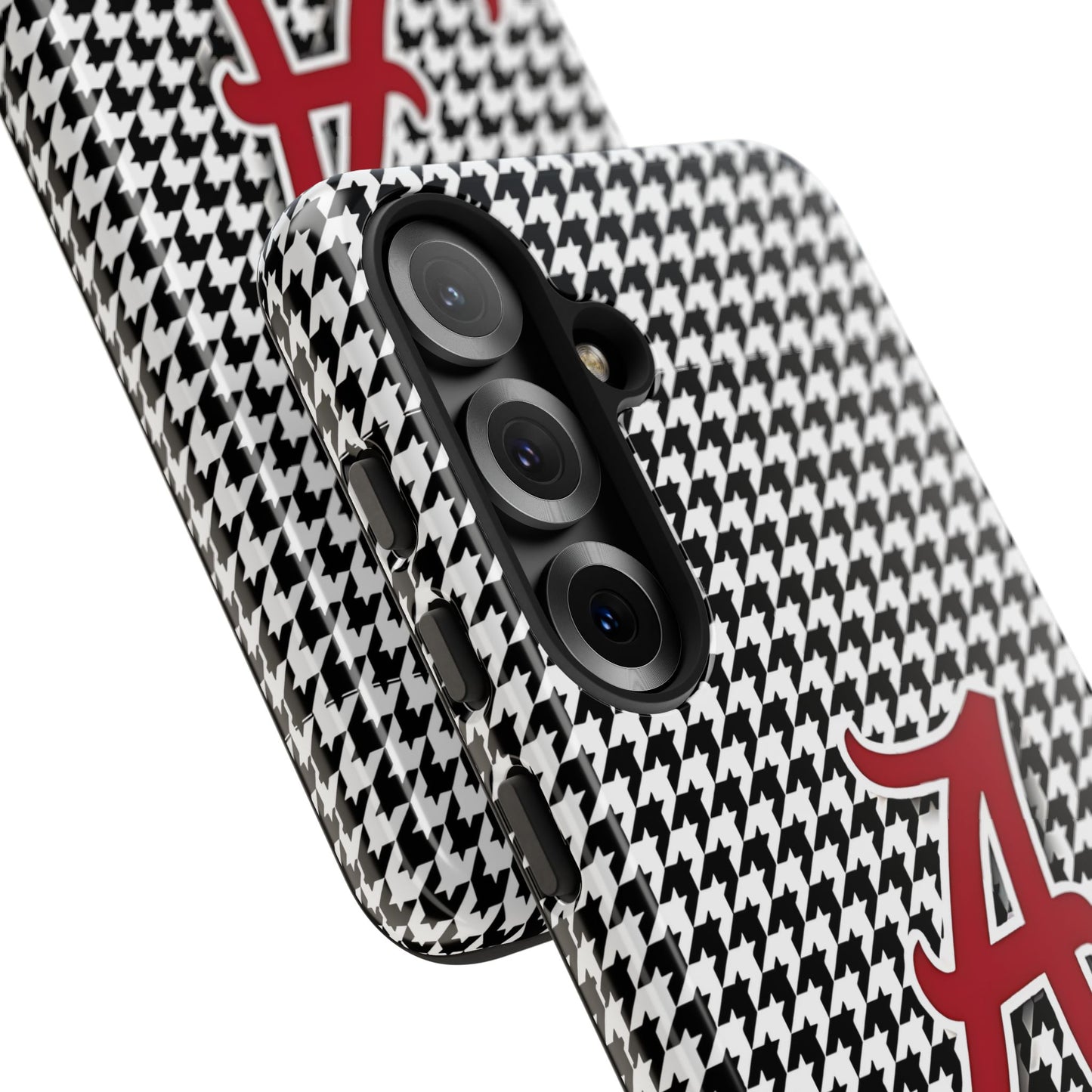 Alabama Houndstooth Phone Case, Tough Cases, College RTR Fan Gear, Initial A