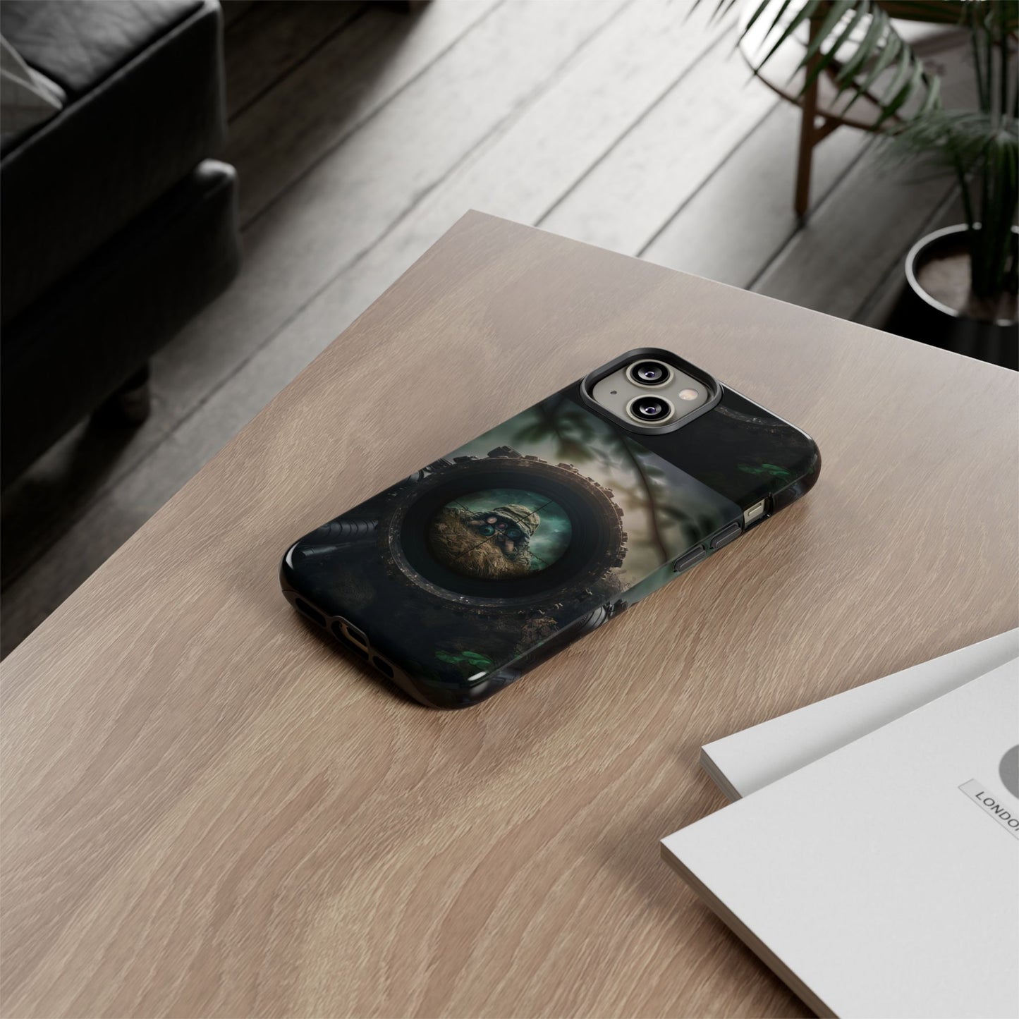 Sniper Scope Soldier Phone Case | Dual Layer Tough Cover  For iPhone