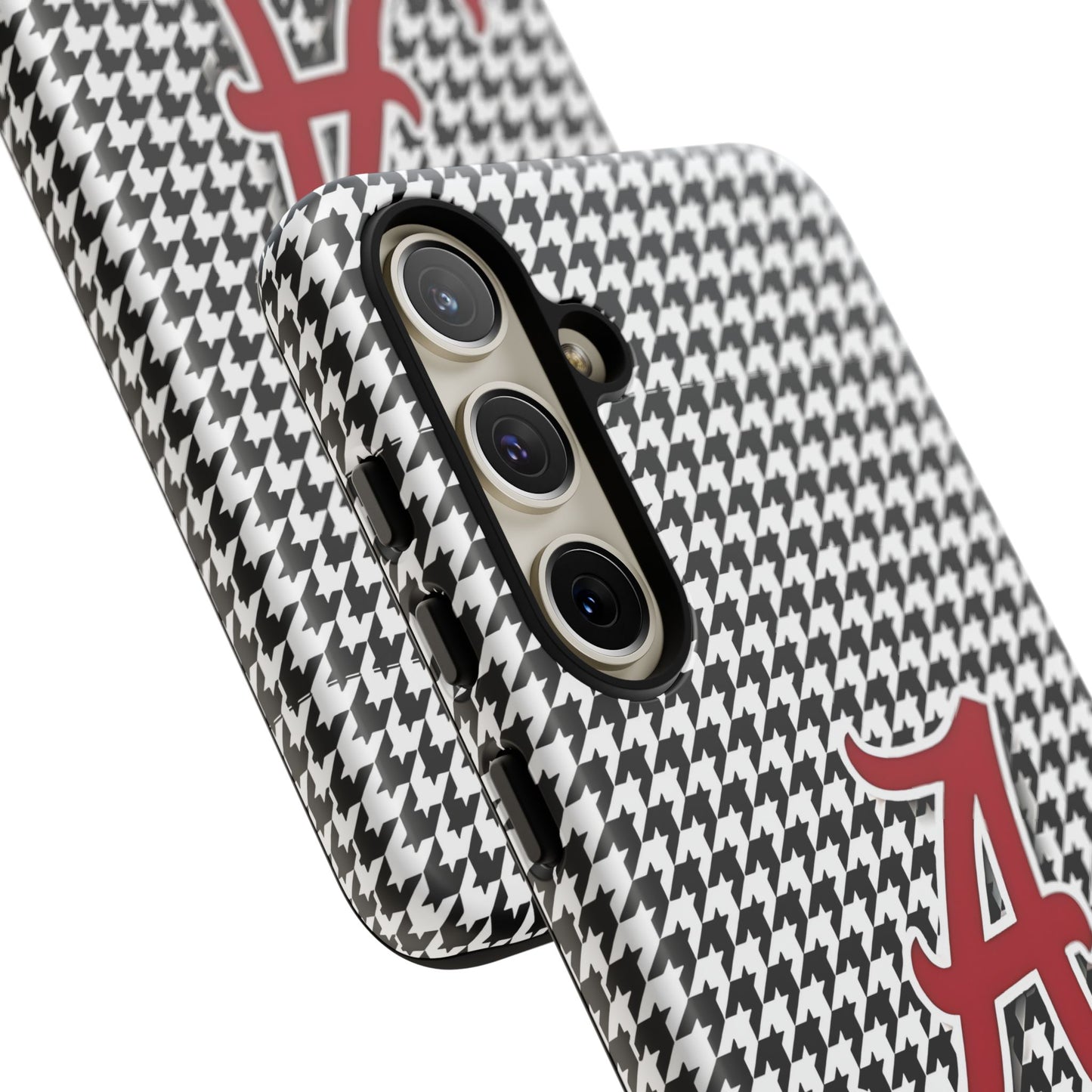 Alabama Houndstooth Phone Case, Tough Cases, College RTR Fan Gear, Initial A