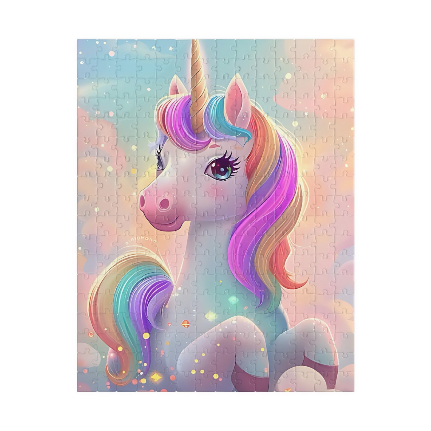 Custom Name Kids Magic Unicorn Puzzle, Personalized Jigsaw Gift Set For Child