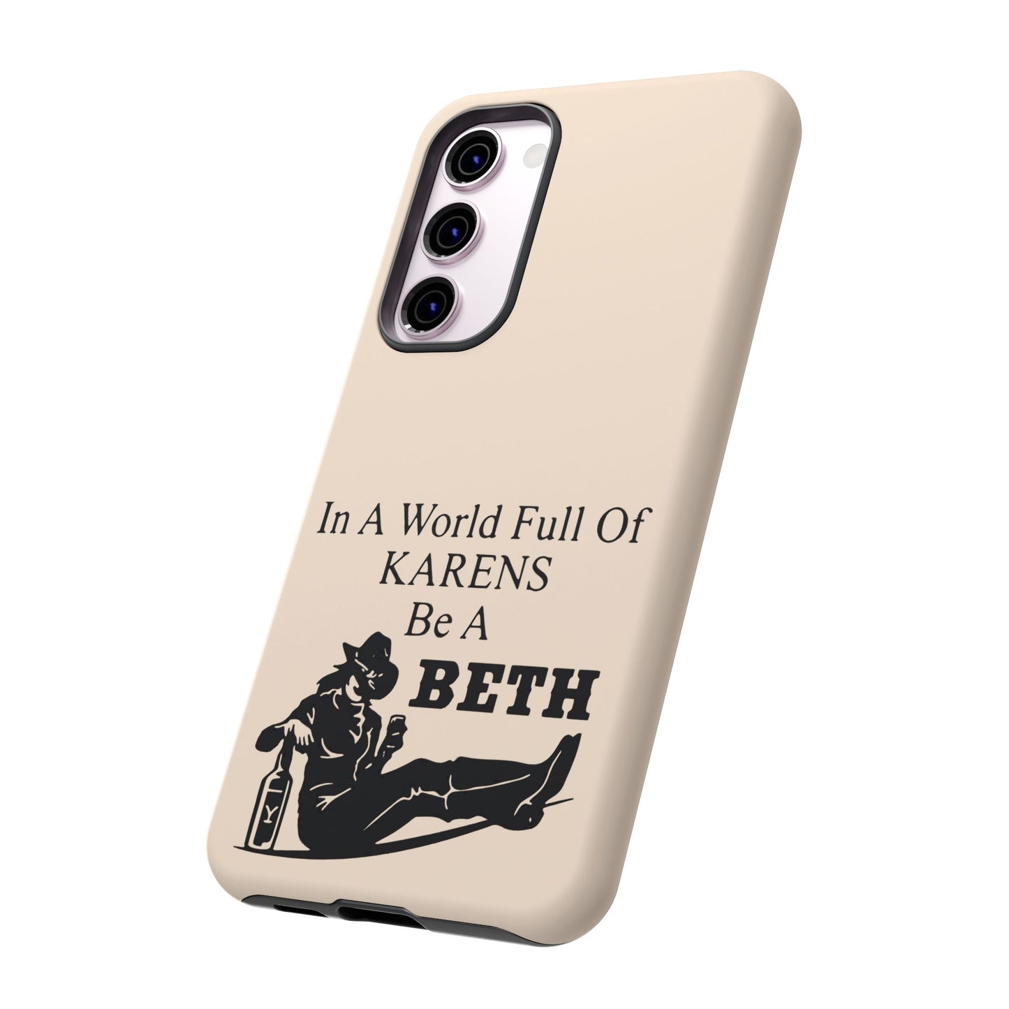 Peach Color Tough Phone Cases For iPhone, Samsung, Pixel, Cowgirl Inspired