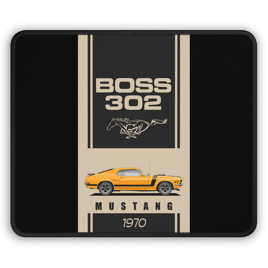 Vintage Boss 302 Mustang Gaming Mouse Pad, Car Enthusiast Gift, Office 1970