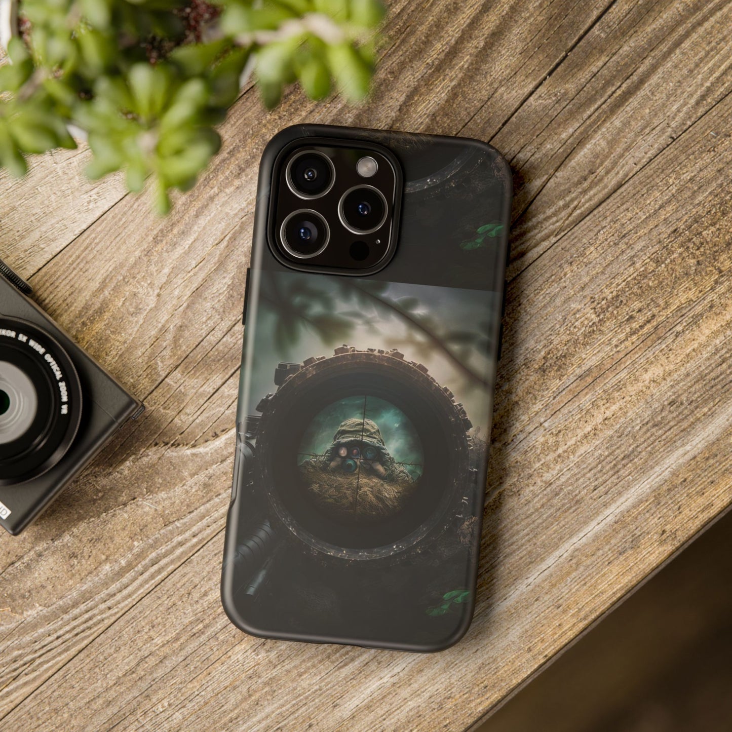 Sniper Scope Soldier Phone Case | Dual Layer Tough Cover  For iPhone
