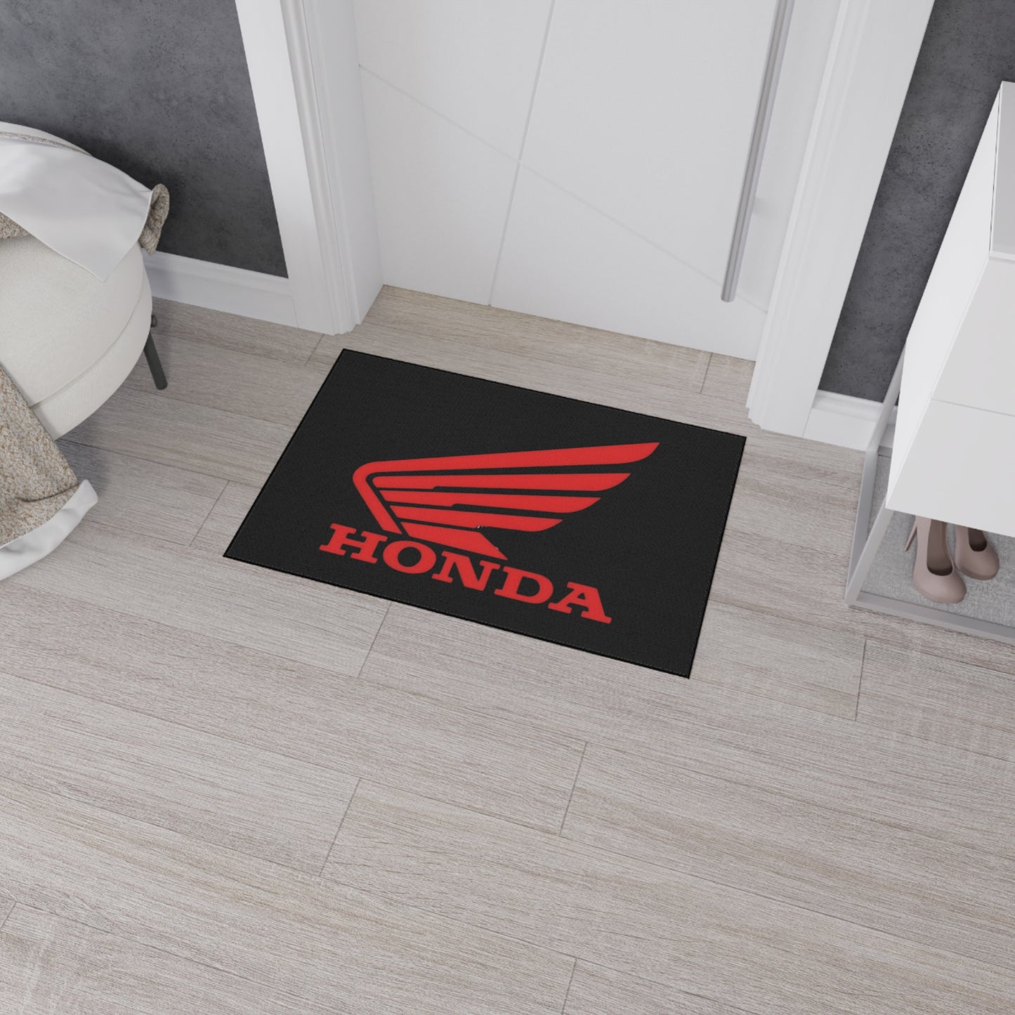 Red Wing Honda Heavy Duty Floor Mat | Motorcycle Decor, Garage Mat Car Entrance