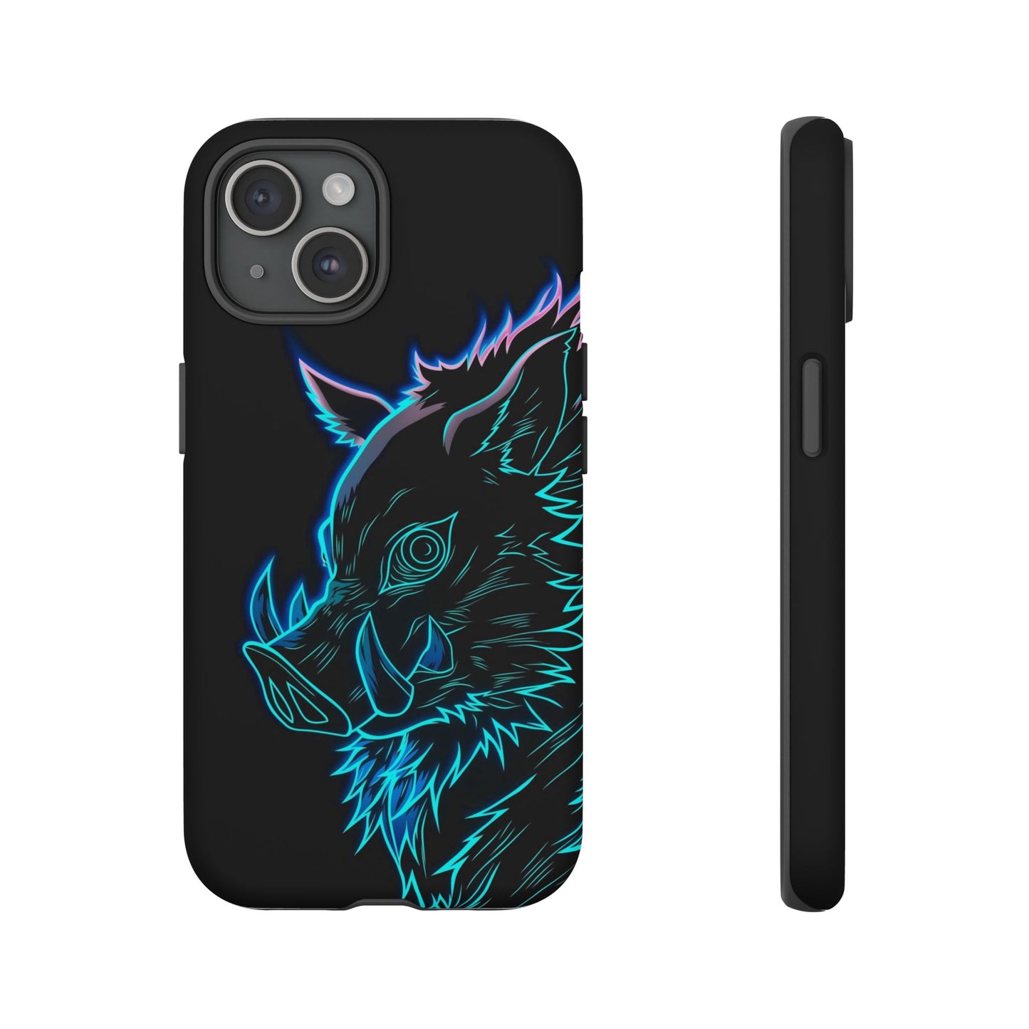 Tough Cases For iPhone, Galaxy, Anime Hashibira Beast Slayer Neon Design