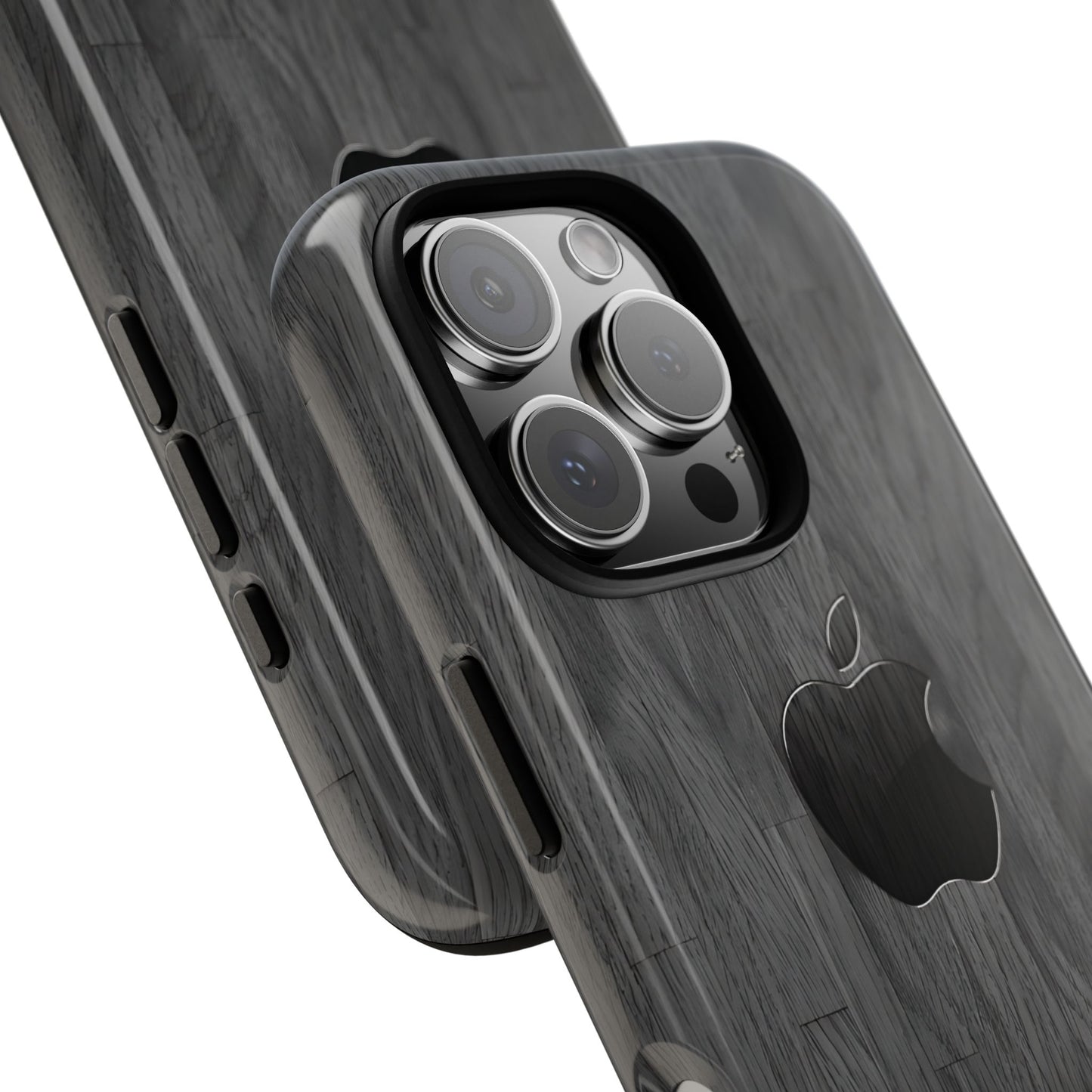 Tough Cases For iPhones, Gray Wood Color Rugged Phone Case