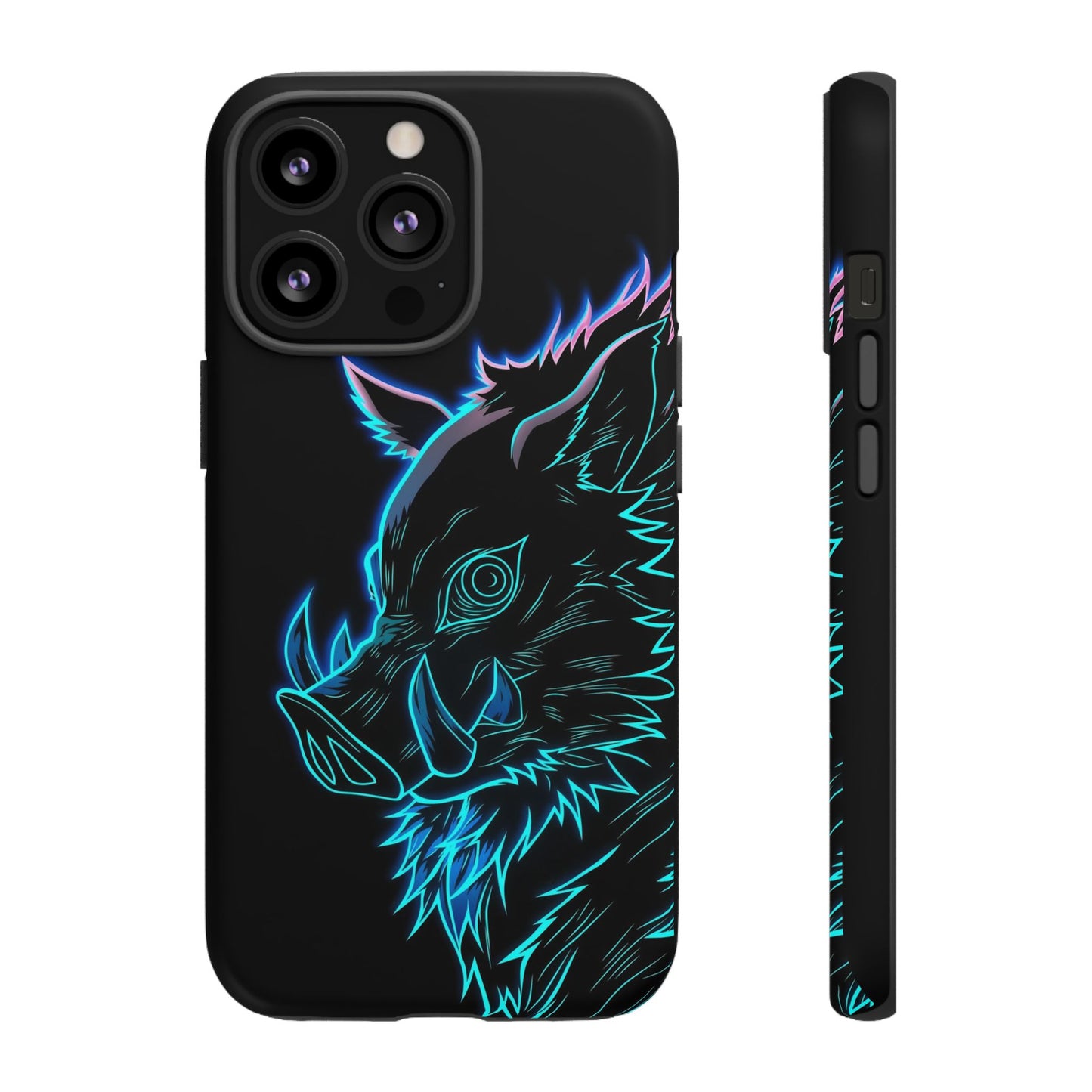 Tough Cases For iPhone, Galaxy, Anime Hashibira Beast Slayer Neon Design