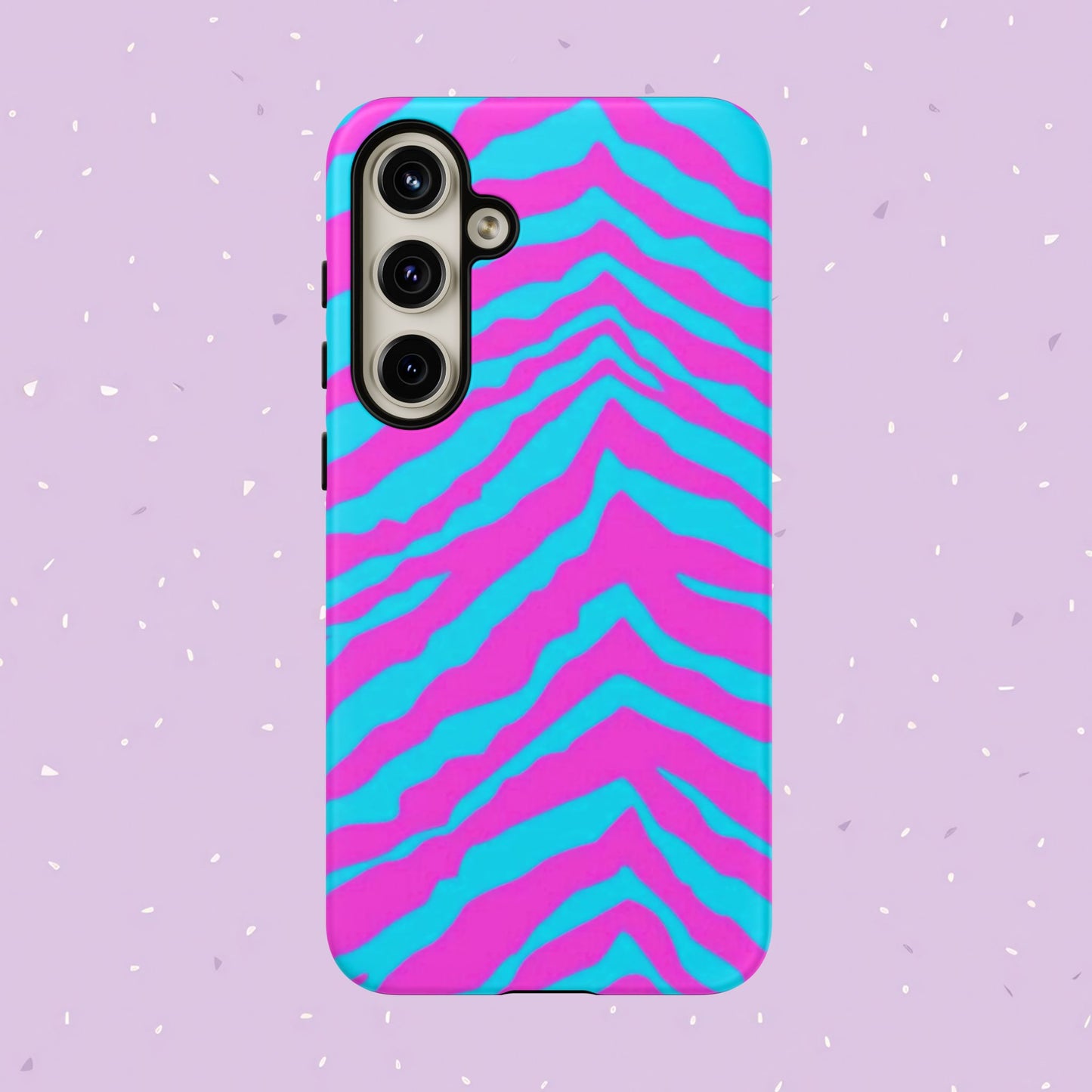 Animal Print Hot Pink And Teal Tough Case for iPhone, Galaxy and Google Pixel